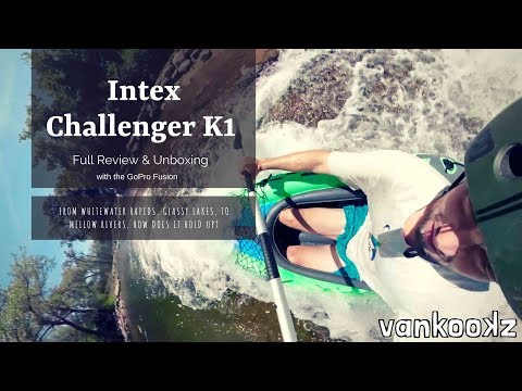 Intex Challenger K1 Review | Whitewater Test | Best inflatable Kayak for $70