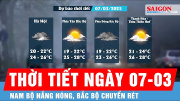 Thời tiết ngày 07-03: Miền Nam trời nắng nóng, Miền Bắc trời chuyển rét | Tin tức