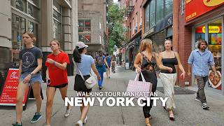 NEW YORK CITY WALKING TOUR MANHATTAN Central Park, 5th Avenue, Broadway, SoHo, Washington Square, 4K