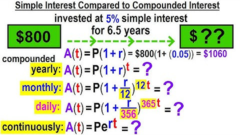 Algebra Ch 46: Exponential Functions (11 of 12) Simple Interest Compared to Compounded Interest