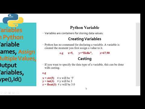 Lec: 2 Variables in Python with execution, Variables kya hein? Assign ...