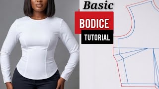 How to Draft a Basic Blouse Pattern for Beginners/ Step-by-step Basic Top Tutorial.