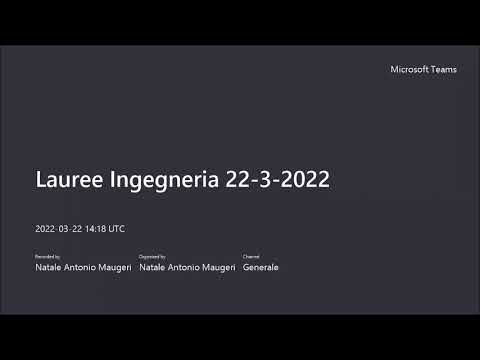 Lauree Ingegneria Civile e dei Sistemi Edilizi 22/03/2022