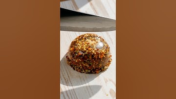 AI ASMR Knife Slices Through Grainy Goo Bun  #seedance #ASMR #SatisfyingVideo