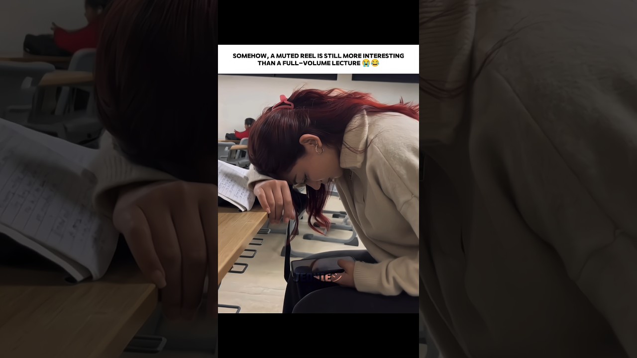 Somehow, a muted reel is still more interesting than a full-volume lecture 😂🙌🏻 #shorts #jeonie