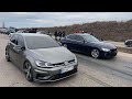 Golf R stage3 и Tesla решили обогнать Bmw 340 stage3