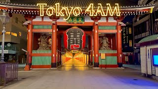 4am - Tokyo, Japan 🇯🇵 | Sensō-ji 浅草寺 | 4k HDR Walking Tour