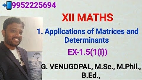 XII MATHS EX-1.5(1(i))