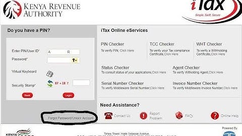 How to Reset Kra Pin password on itax portal 2022