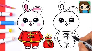 How to Draw a Rabbit Easy  Chinese Lunar New Year