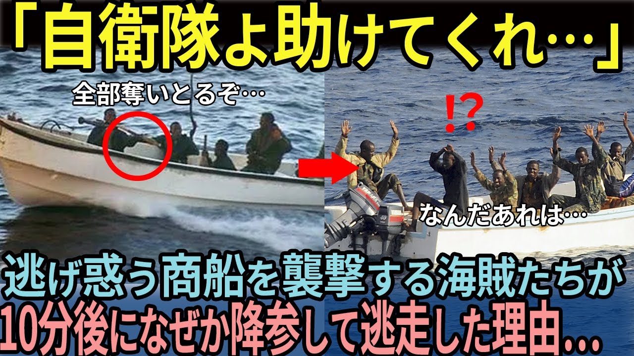 【海外の反応】「自衛隊よ助けてくれ…」海賊に追われる商船が10分後に逃げ去った理由…