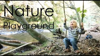 Kids discover a nature playground