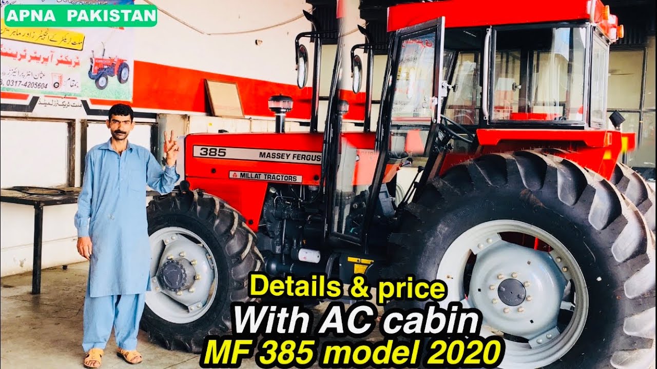 Massey Ferguson🚜 385 4×4 tractor M2020 with AC cabin review and