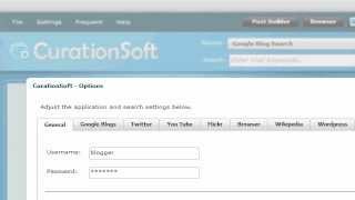CurationSoft.com - General Settings and Options