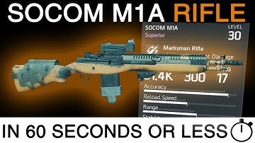 Tom Clancys: The Division | SOCOM M1A - The Best Superior Weapon?! | in 60 Seconds or Less