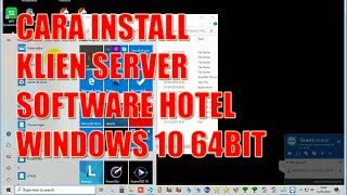 CARA INSTALL KLIEN SERVER SOFTWARE HOTEL - WINDOWS 10 64BIT