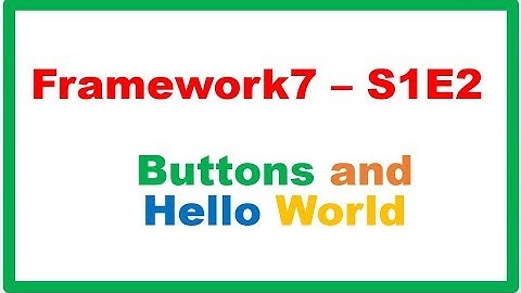 Framework7 ES6 - Hello World and Button Clicks