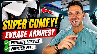Tesla Armrest Upgrade! EVBASE White vs Black – Super Comfy & Protected