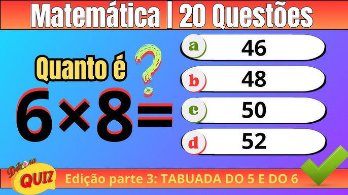 ➥ Quiz de Matemática 6º Ano #2  Quiz Virtual [Frações, Representação  Numérica e Muito Mais] 