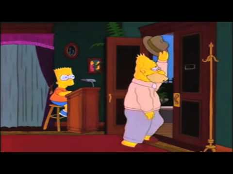 Grandpa Simpson walking in and out.