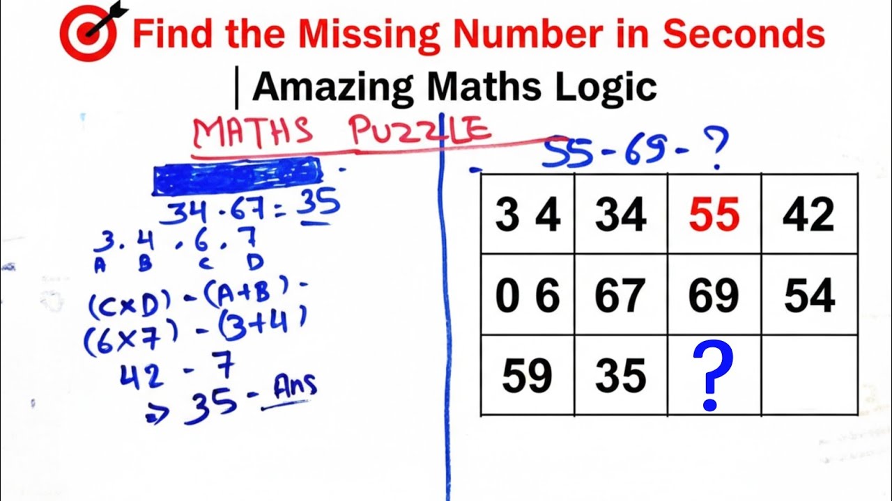 🎯 Find the Missing Number in Seconds | Amazing Maths Logic