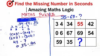 🎯 Find the Missing Number in Seconds | Amazing Maths Logic