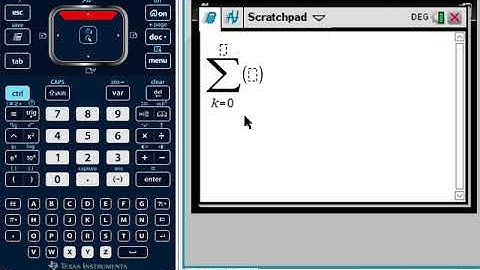 Sigma notation on GDC