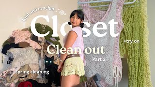 Trying on my whole crochet/knit closet PART 2 | declutterring, spring cleaning, knit and crochet