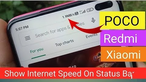 Poco m2 network speed show setting || poco m2 me net speed kaise dekhe