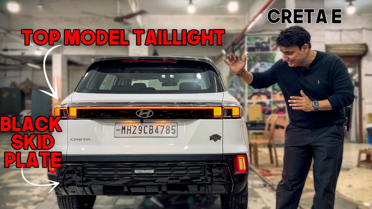 CRETA E model w TOP MODEL TAILLIGHT & BLACK SKID PLATES OLD Creta mod