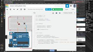 Basic Arduino Latching Button in TinkerCAD