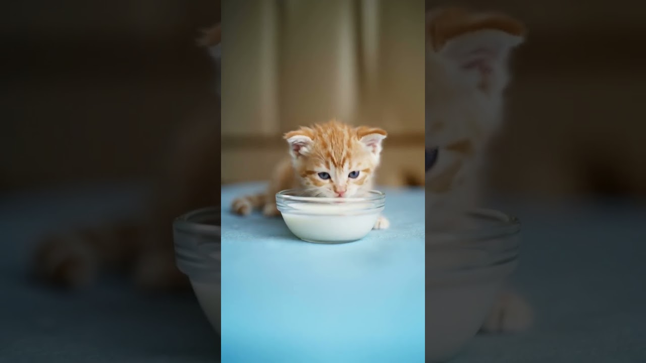 Süßes Babykätzchen beim Milchschlürfen 🐾 ASMR Genuss 