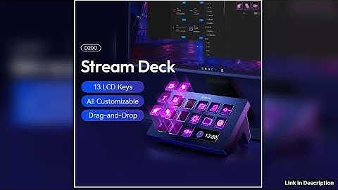 Ulanzi D200 Live Streaming Controller 13 LCD Keys for Vlog Content Creation Photo Video Editing Gam