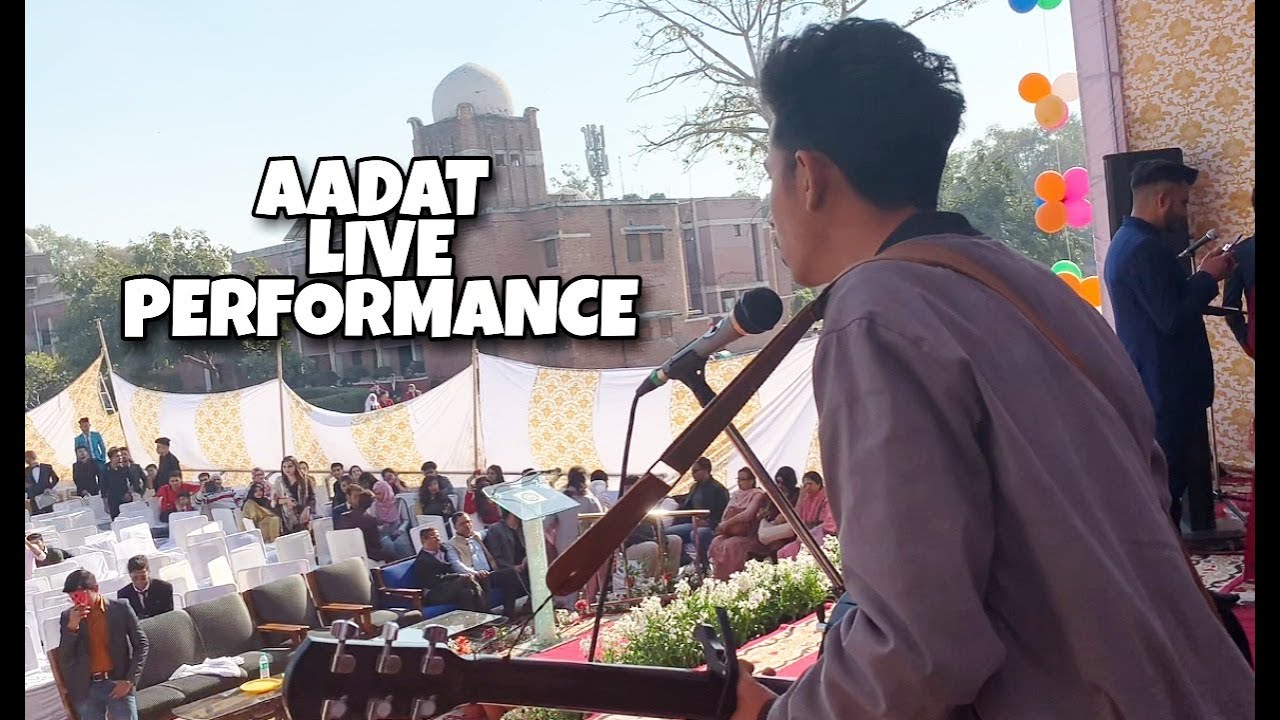 Aadat  ||  live performance  ||  school farewell  ||  Syed Wafa Akbar
