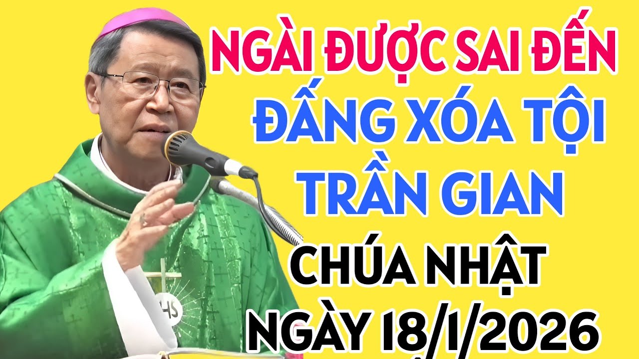 NGÀI CHÍNH  LÀ ĐẤNG XOÁ TỘI TRẦN GIAN . CHÚA NHẬT NGÀY 18/1/2026 . ĐỨC CHA KHẢM GIẢNG MỚI NHẤT
