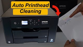 Epson WF 7310 Auto Print Head Cleaning - Unclog BK, Y, M, C Ink.