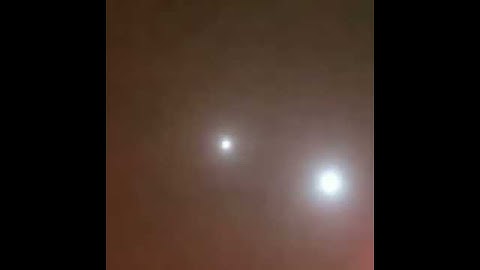 #Alien Mothership? or 3 UFOs - is it red because it