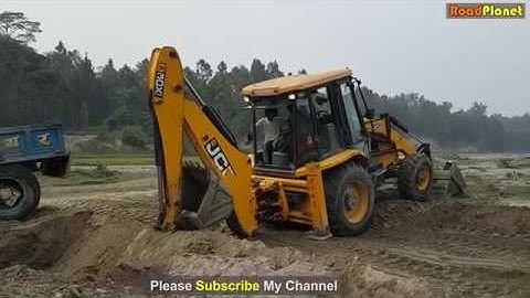 JCB Dozer Working on Sandy Place - JCB Loading Sand in Tractor - JCB Digger Full Video