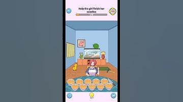 Brain Up - Drama Puzzle Game - Level 69 - Help the girl finish her noodles.