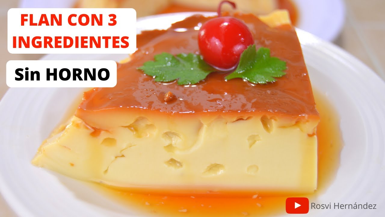 💥con solo 3 INGREDIENTES haz este FLAN para negocio SIN HORNO🍮receta  FACIL rápida y ECONOMICA 