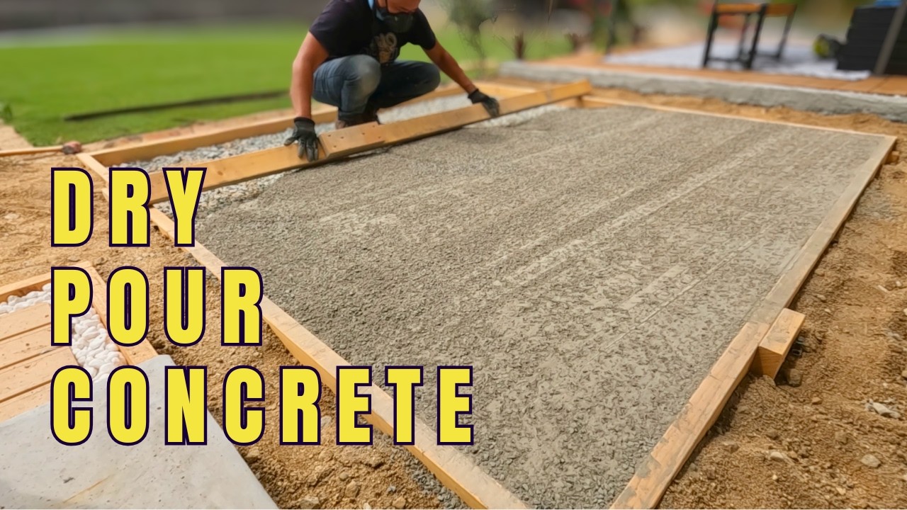 How To Dry Pour A Concrete Slab | I Dry Poured A Concrete Slab All By ...