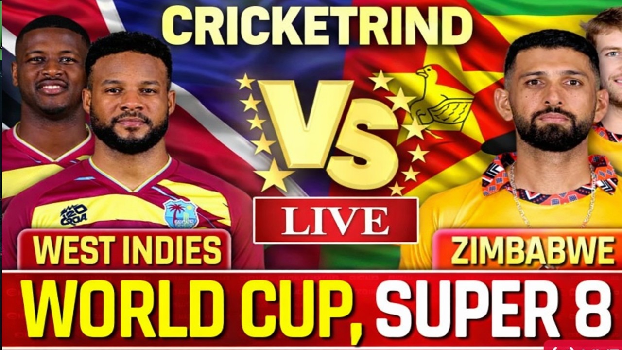 🔥 WEST INDIES vs ZIMBABWE LIVE | World Cup Super 8 2026 | WI vs ZIM Full Match  Analysis 🏏 l