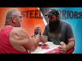 Steel Warriors Arm wrestling practice w/ Justin Major and Sam