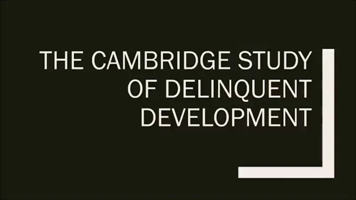 David Farrington's Cambridge Study of Delinquent D...