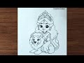  Cute Maa Durga Pencil Drawing | Easy Step by Step Tutorial for Beginners | Navratri Special drawing