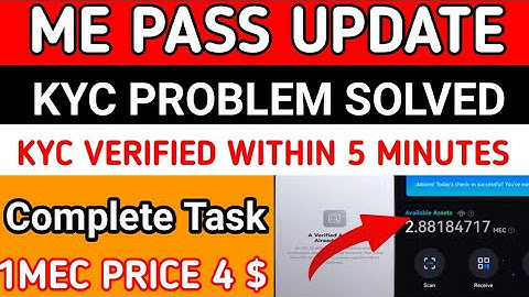 ME PASS KYC PROBLEM SOLVED|ME PASS DAILY CHECK IN|ME PASS NEW UPDATE|KYC APPROVED WITHIN 5 MINUTES