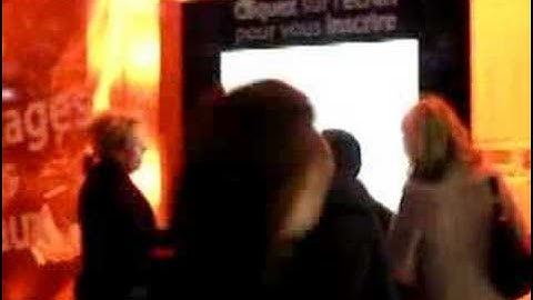 Interactive window on the Champs Elysees