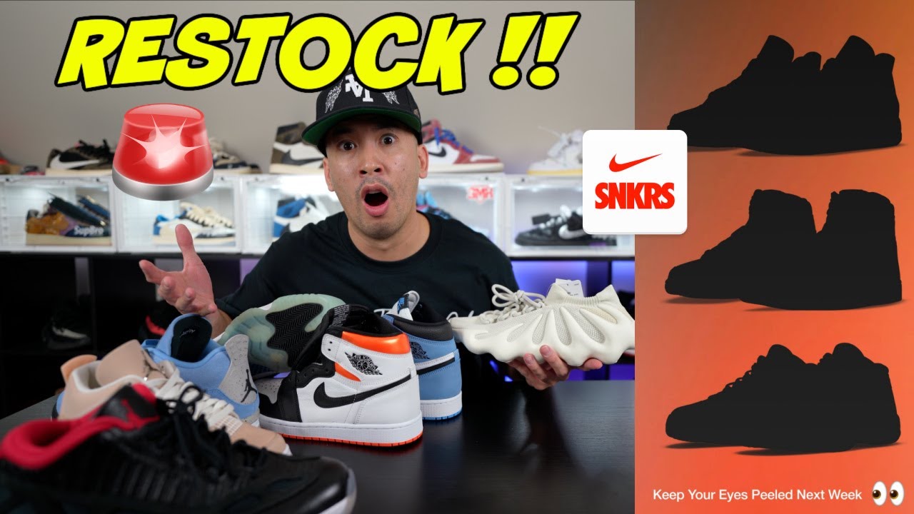 SHOCK DROP RESTOCK ?!! NIKE SNKR APP & YEEZY 450 CLOUD WHITE - YouTube