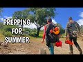 The  Satisfying Clearing of  Land On Our off grid farm - Timelapse