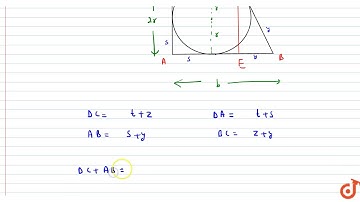 A circle is inscribed in a trapezium in which one of the non-parallel sides is perpendicular to...